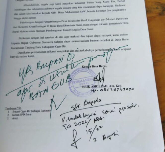 
					Walau Direkom Gubernur Dan Bupati, Diduga Dinas Terkait Abaikan Proposal Pemdes Di Ogan Ilir